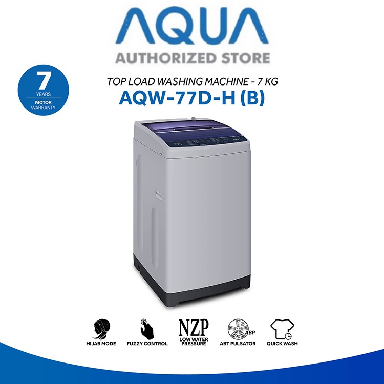 AQUA JAPAN Mesin Cuci Top Load 7 Kg AQW-77D-H