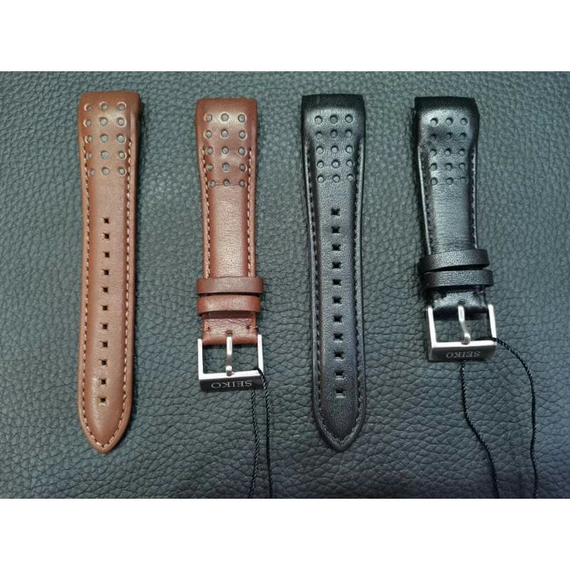 TALI JAM TANGAN KULIT SEIKO / STRAP JAM TANGAN KULIT ASLI SEIKO