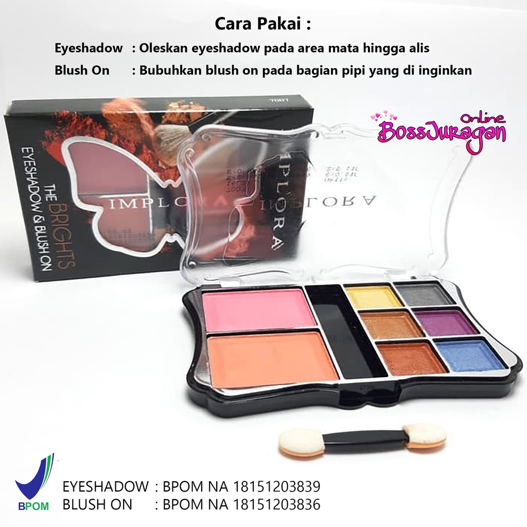 (BOSS) (7007) Eyeshadow &amp; Blush On Kupu-Kupu Implora