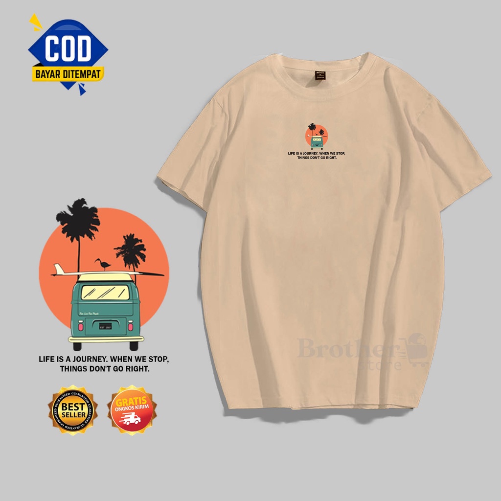 BROTHER STORE - Kaos Distro Pria - KAOS COWOK CEWEK - Kaos Kata Kata - Articel a journey Premium