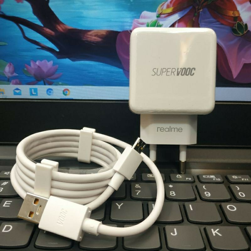 Charger realme type C SUPER VOOC realme X/ XT/ X2/ 5 pro/ 7/ 7i/ Realme 8/ C25 [USB-C 20W] flash Charger