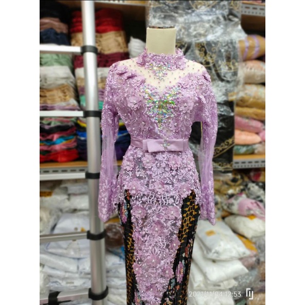 KEBAYA ATASAN BUNGA 3D/ATASAN KEBAYA FULL PAYET