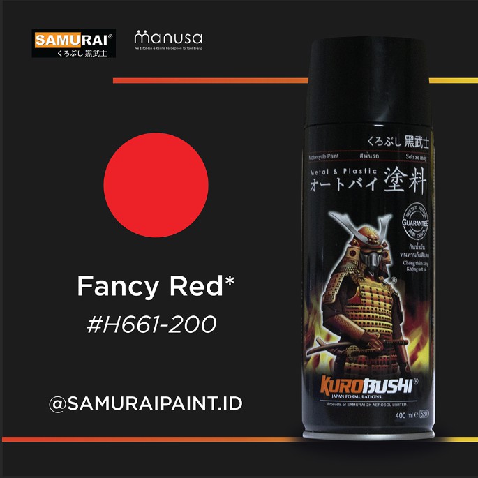 Samurai Paint Fancy Red Honda #H661-200 Cat Aerosol Kualitas Kompresor