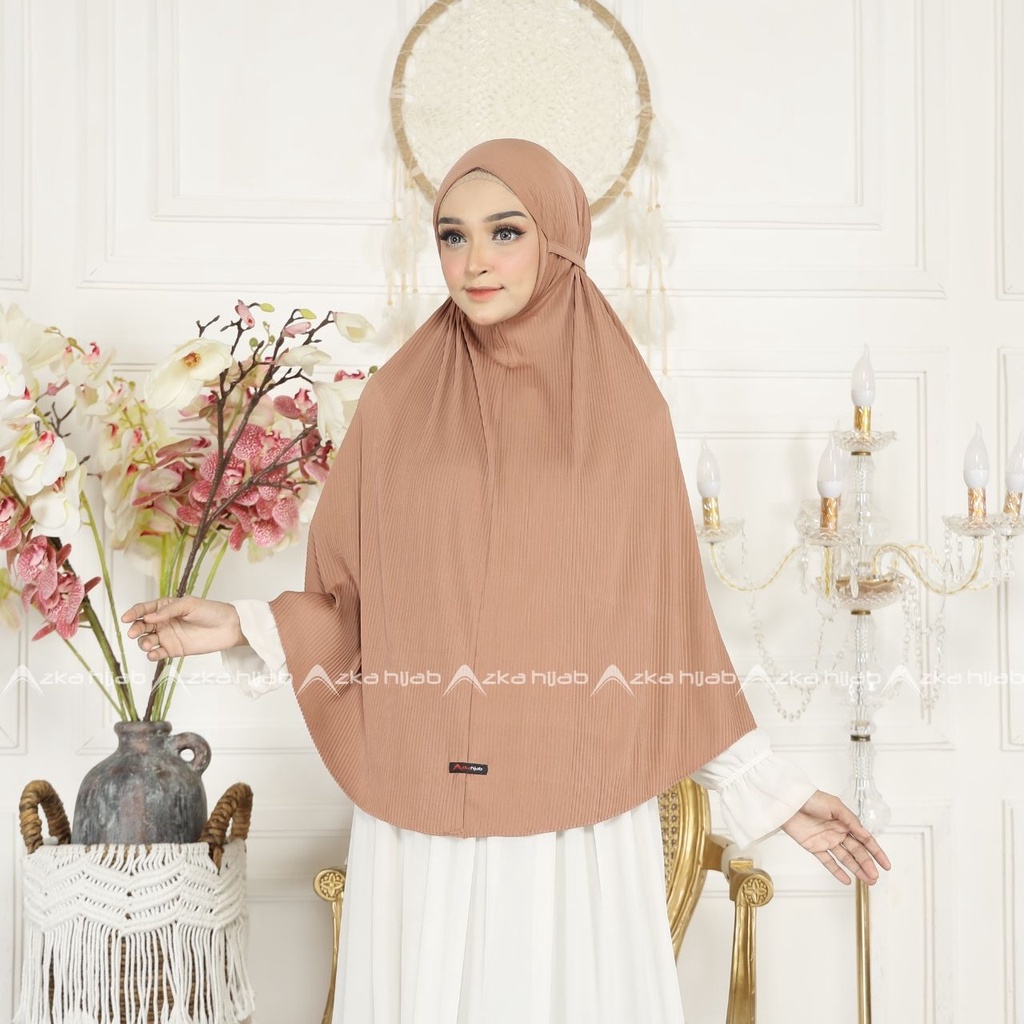 Jilbab Khimar Bergo Tali Jumbo Hijab Instan Syari Plisket Jersey Super-4