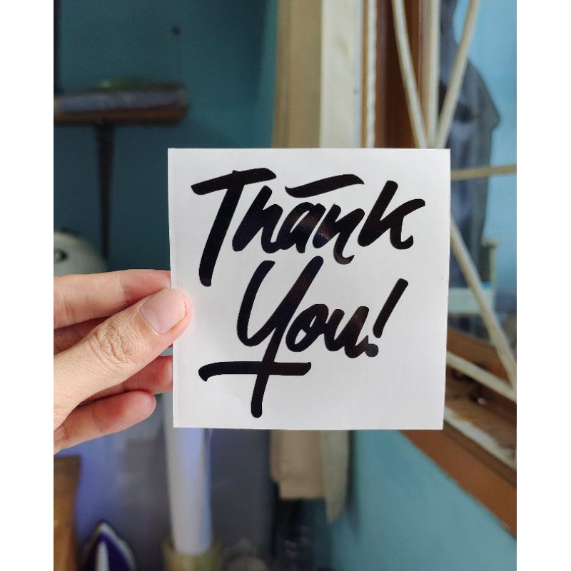 

stiker thank you custom cutting stiker murah