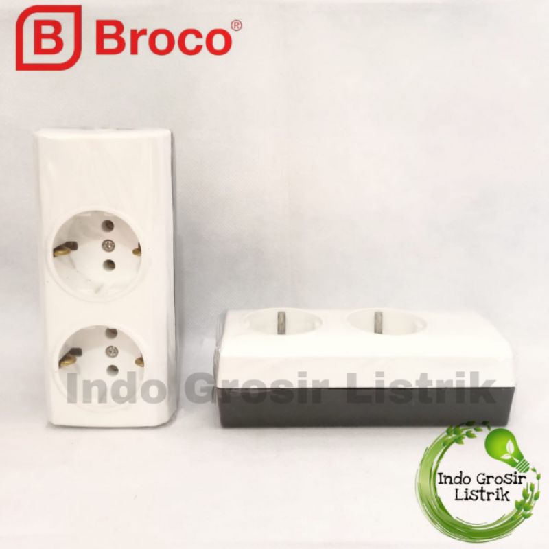 Broco Stop Kontak 2 Lubang Tutup Outbow Stop Kontak 2 Lubang Tutup NCP
