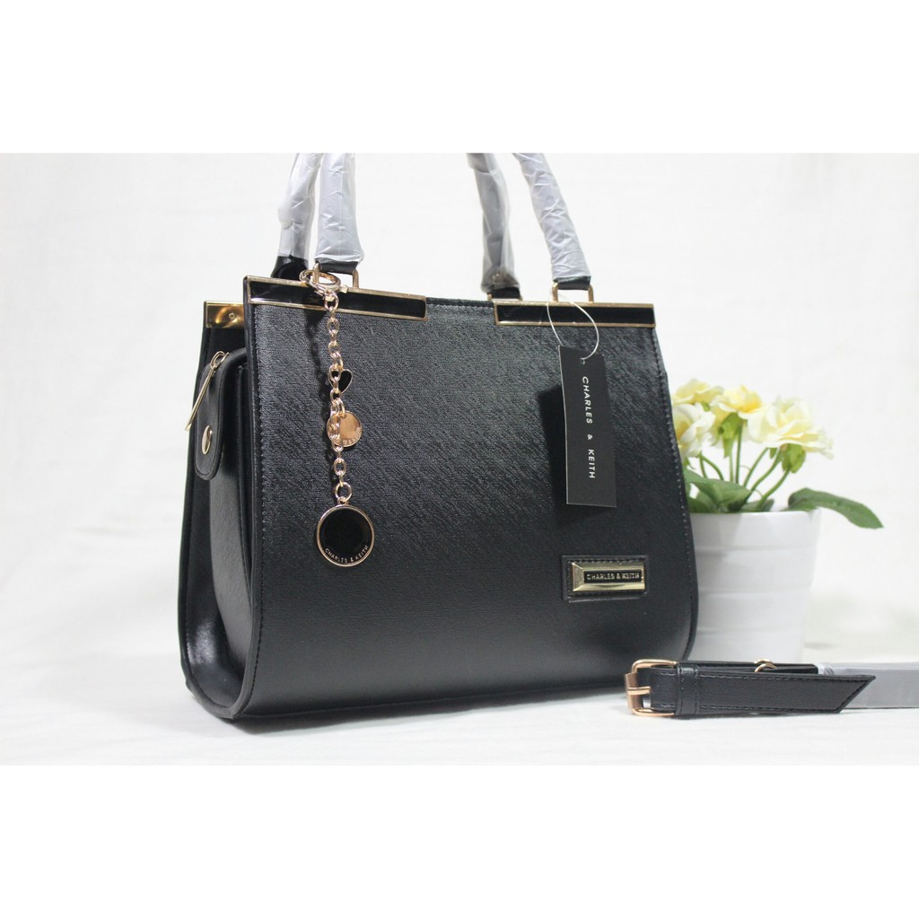 Best Seller Tas Tangan Wanita Branded CnK Model Fendi 3 Jours Behel Warna Hitam