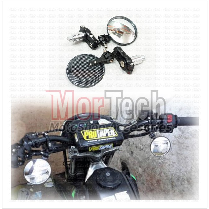 Kaca Spion Jalu Fatbar Cembung Supermoto Spion Bawah Stang Setang / Sepion Jalu Bulat KLX Dtracker C