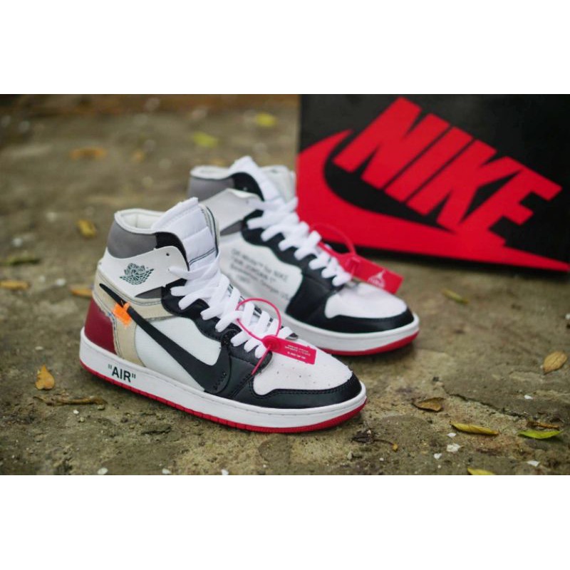 Sepatu Nike Jordan 1 High Off White (Sepatu Basket) pria Ukuran 39-44. Grade Ori