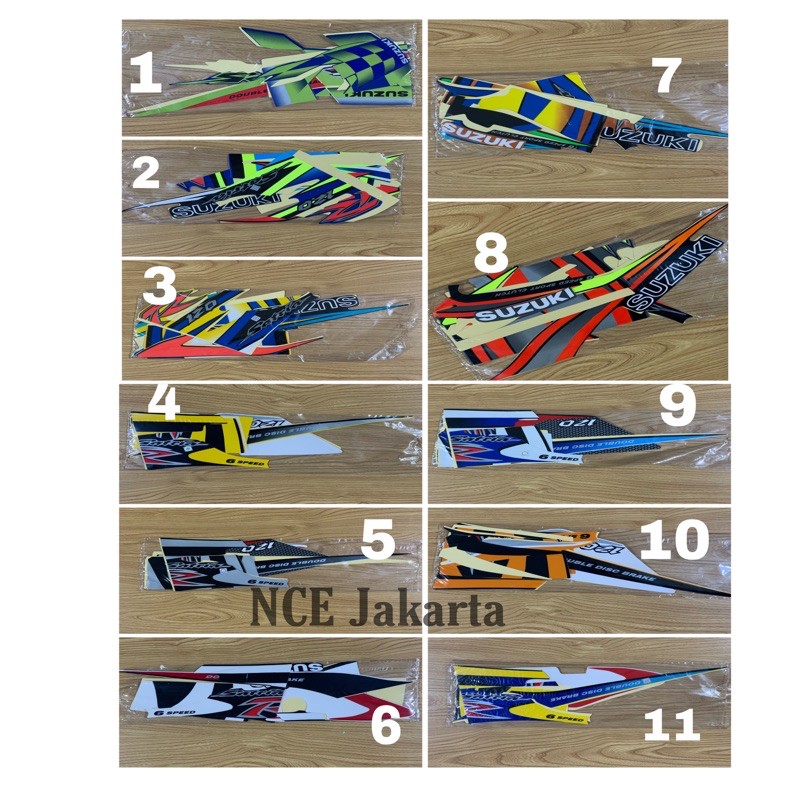 STIKER STRIPING SATRIA KOTAK LUMBA 2003