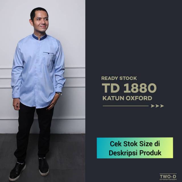 Kemeja Koko Pria Lengan Panjang TWO-D DHINI AMINARTI TD1880 Original