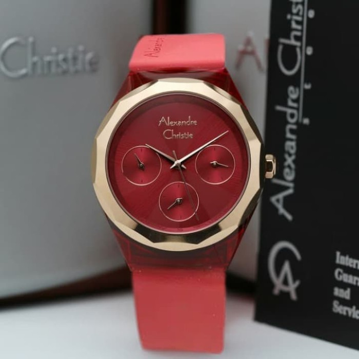 JAM TANGAN WANITA ALEXANDRE CHRISTIE AC 2808 RUBBER ORIGINAL GARANSI RESMI 1 TAHUN