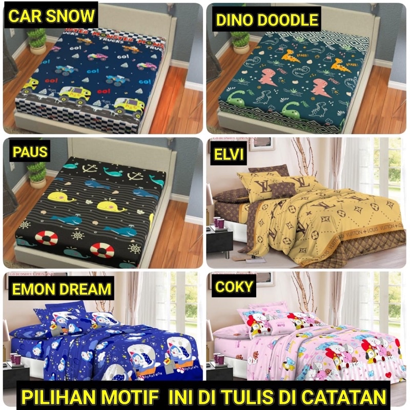 SPREI | SPRE | SPREI WATERPROOF DINO / ROCKET / DINO / UKIR / POLOS / BINTANG / SPREIWATERPROOF/ SPREI 90x200 100x200 120x200 140x200 160x200 180x200 200x200-MOTIF TULIS DCATATAN
