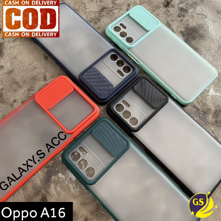 Slide Oppo A95 4G / Oppo A16 2021 A76 A96 A74 4G A74 5G A54 A15 A15s A33 A53 A52 A92 A9 2020 A5 2020 A31 A11K A12 A5S A7 F9 Reno 6 5G 5F 5 4 4f Slide Case Protection Camera Matte Candy Sliding Pelindung Kamera