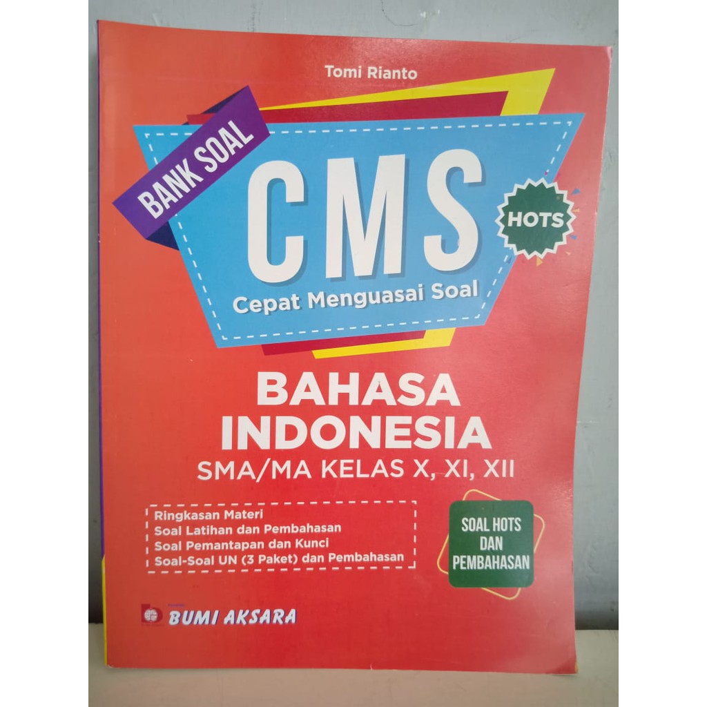 

Promo Buku CMS Bahasa Indonesia SMA 2019 - Tomi Rianto