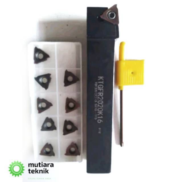Holder Bubut Potong Alur KTGFR2020K16 Tangkai Bubut Cnc Set Insert Bubut Pisau Bubut Carbide 10pcs