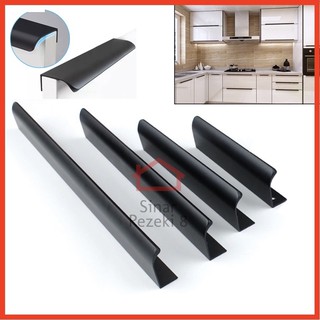 Tarikan 6603 BLACK Hitam Handle Laci Pintu Lemari Minimalis Dapur