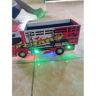 0T7 Miniatur Truk Oleng Kayu Canter New Tawakal 2 Canter 