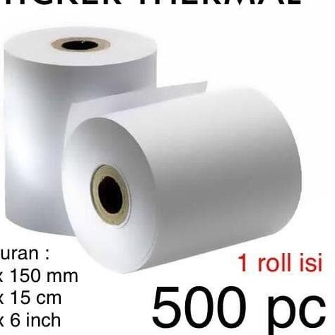 

✼ Kertas Sticker Thermal Label Bare 100x150 mm / 10x15 cm isi 500 pcs ☂