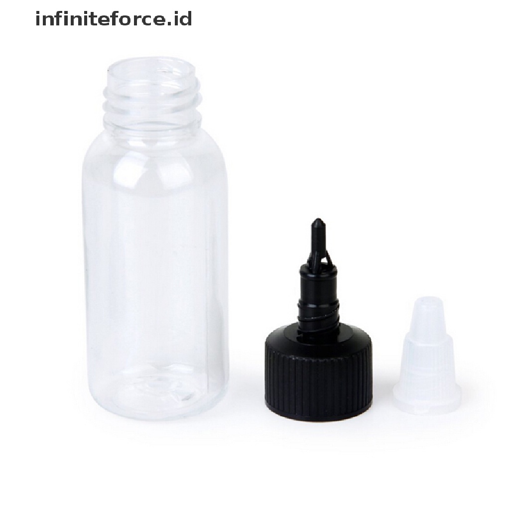 1pc 30ml 1oz Botol Plastik Kosong Dengan Tutup Putar Untuk Tinta Pigmen Tato