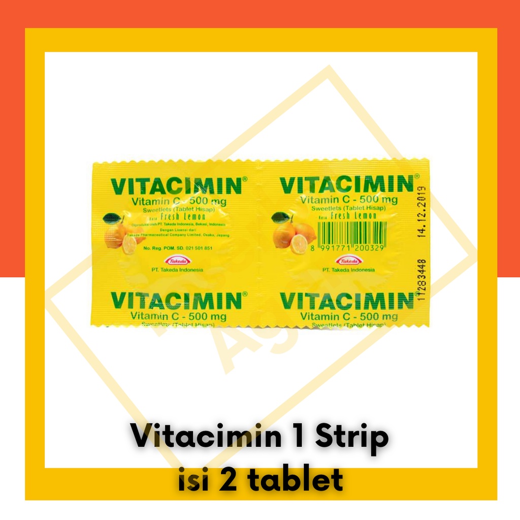 Vitacimin 1 strip isi 2 tablet VItamin C 500mg