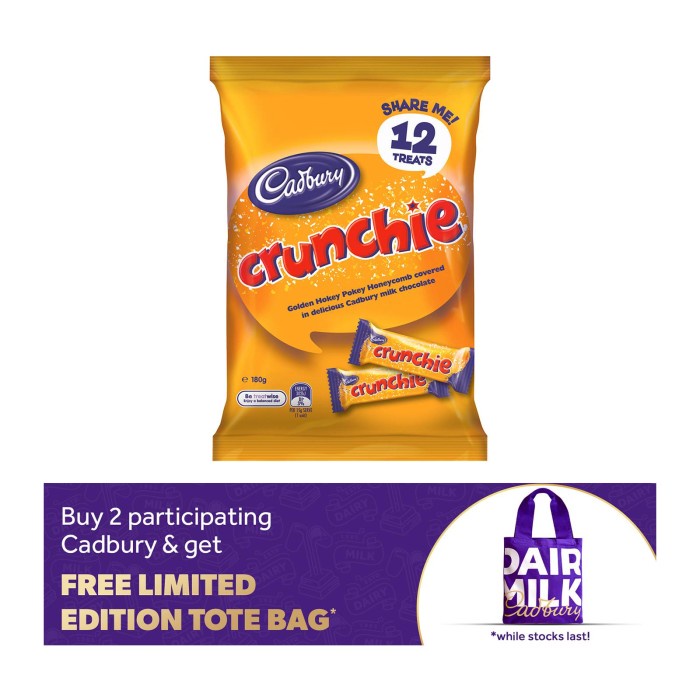 

Cadbury Dairy Milk Crunchie Honeycomb Milk Chocolate Bar - Multipack