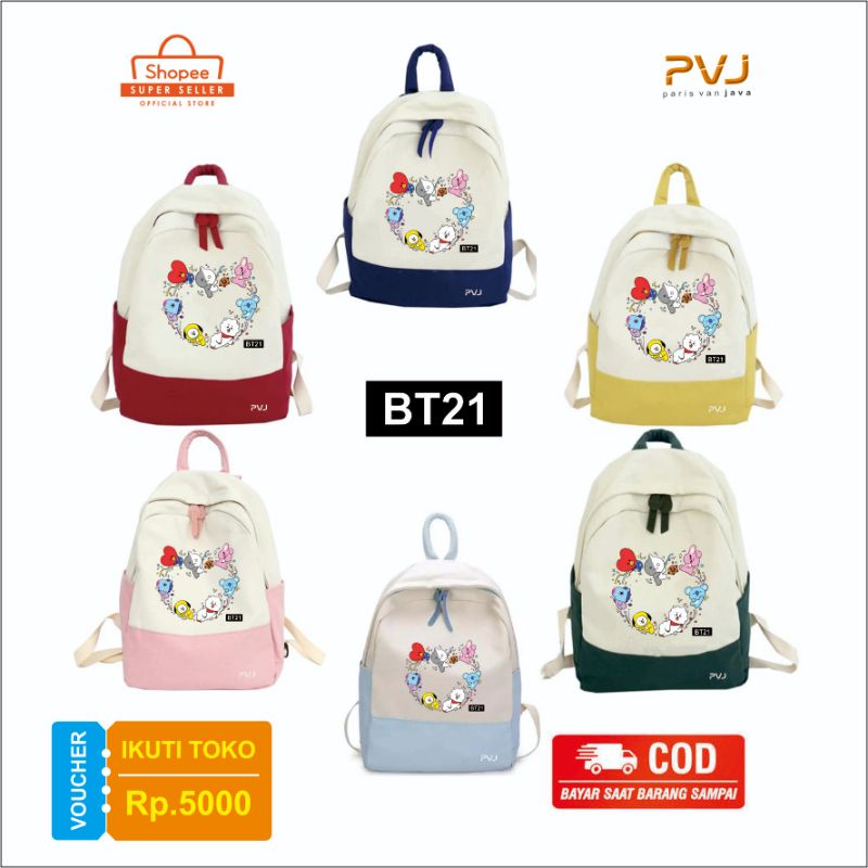 Tas Ransel Anak Perempuan BT21 Tas Sekolah Style Korea