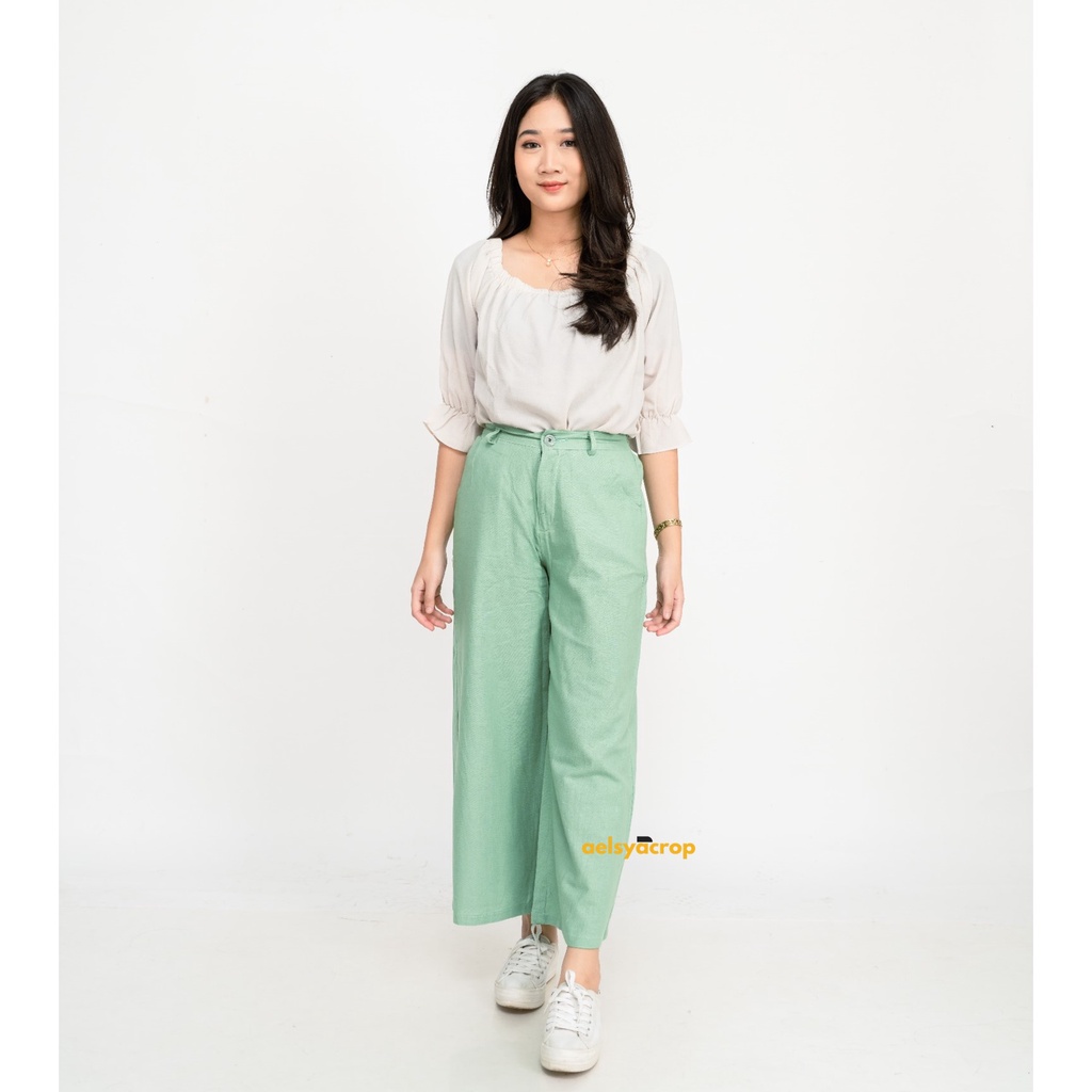 Kulot Linen  Highwaist Trousers Yuta Pants