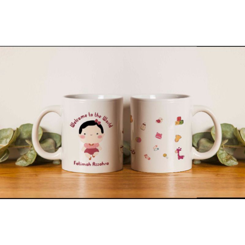 Mug Bayi/Mug Keluarga/Mug Kado Bayi/Hampers Mug Bayi