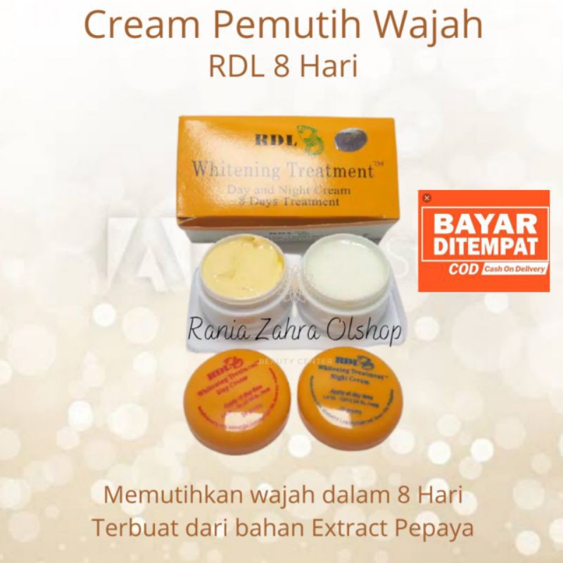 Paket Cream Krim Pemutih Glowing Pelembab Kulit Wajah RDL 25 gr