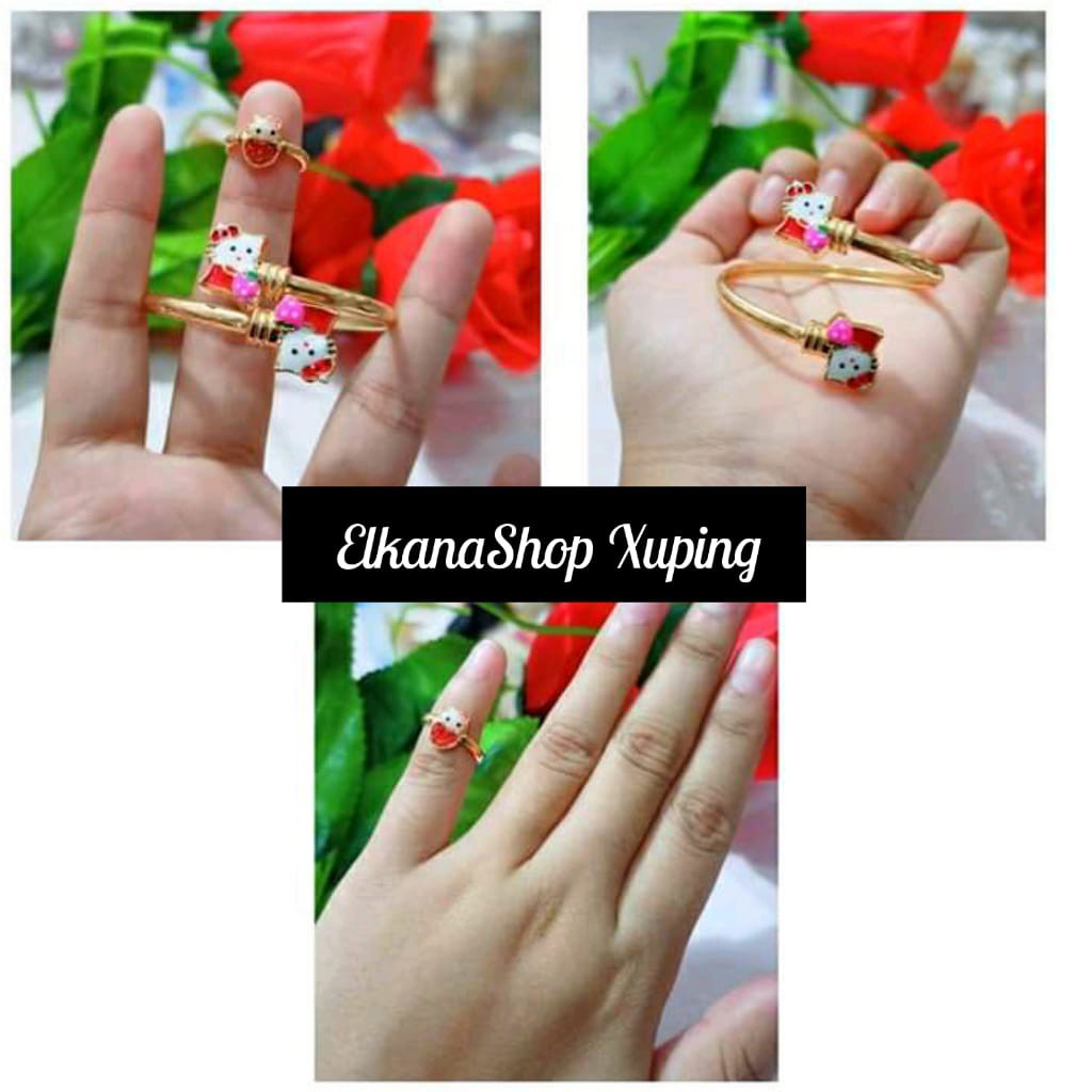 Gelang anak benggel free cincin cat xuping