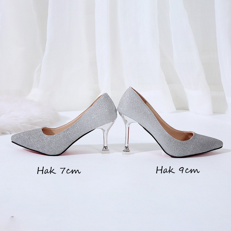 FD Sepatu High Heels Wanita Sepatu Kerja Hak Tinggi Import Sepatu Pesta Perempuan Formal HI-014