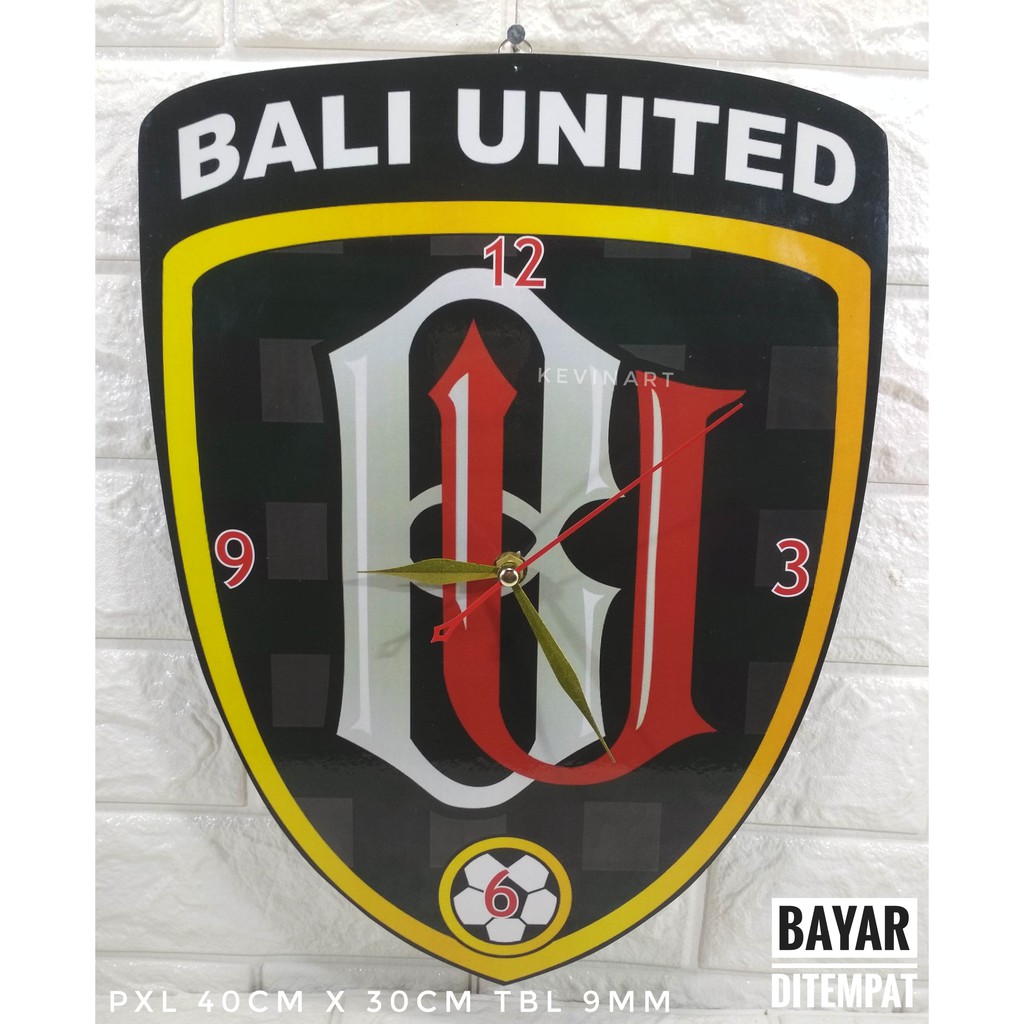 KevinArt Jam Dinding Custom Kayu Unik KADO Pernikahan Ulang tahun Wisuda GAMBAR Logo BALI UNITED