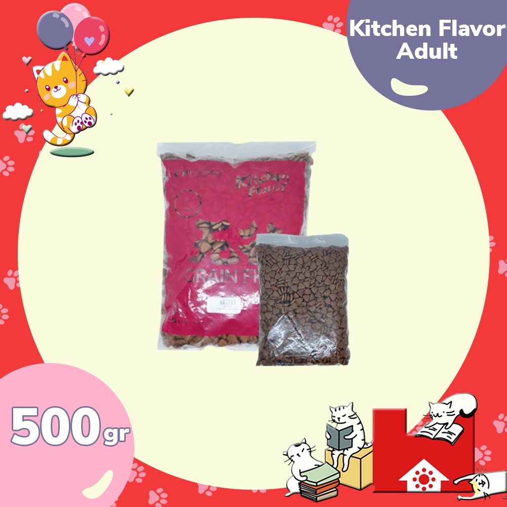 Kitchen Flavor Adult Repacking 500gr / Makanan Kucing Dewasa KF Repack 500 gr