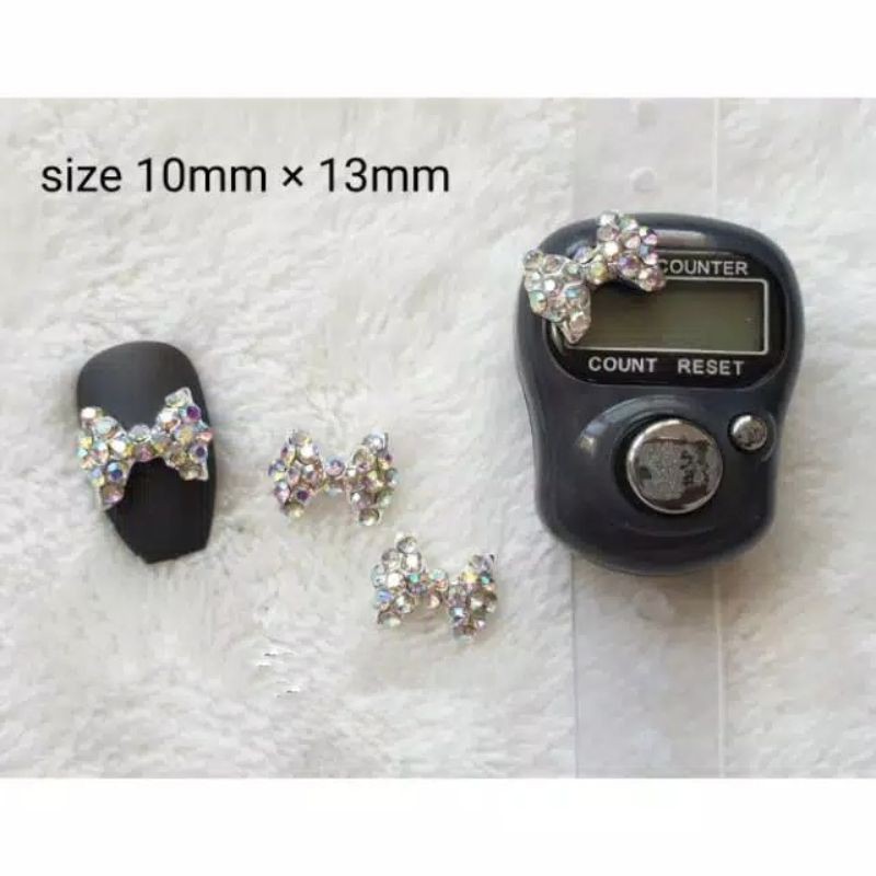 CHARM NAIL PITA PUTIH AB / HIASAN KUKU / HIASAN TASBIH DIGITAL