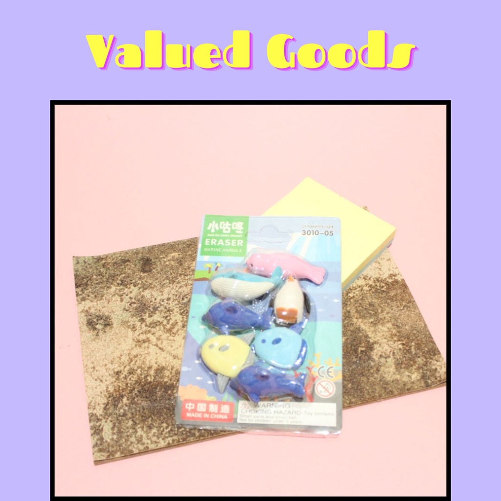 

Penghapus 1 Set Isi 7 Pcs Binatang Laut - hapusan lucu unik alat tulis kerja kantor sekolah anak hadiah sovenir warna warni wangi bersih