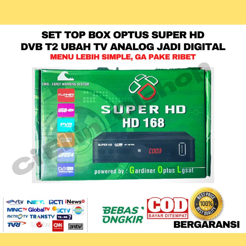 Set Top Box TV Digital DVB T2 OPTUS BERKUALITAS Lgsat Ubah TV Analog jadi TV Digital Berkualitas Har
