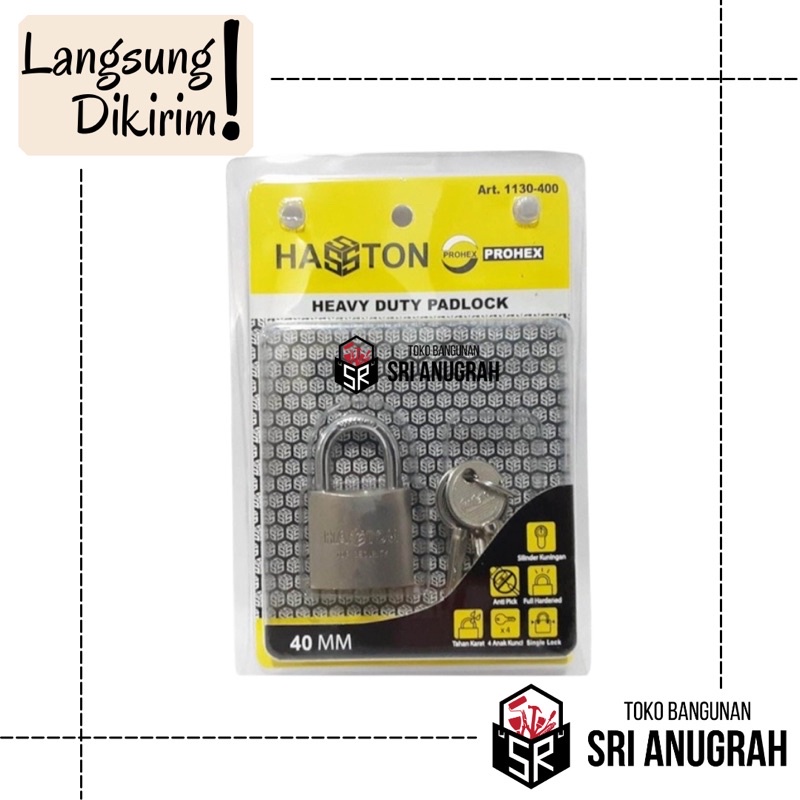 Hasston Prohex Gembok Satin Kunci Bintang 40MM
