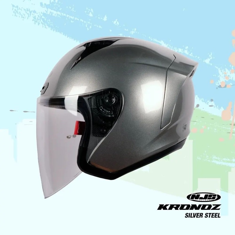 NJS KRONOZ WHITE HELM HALF FACE-4