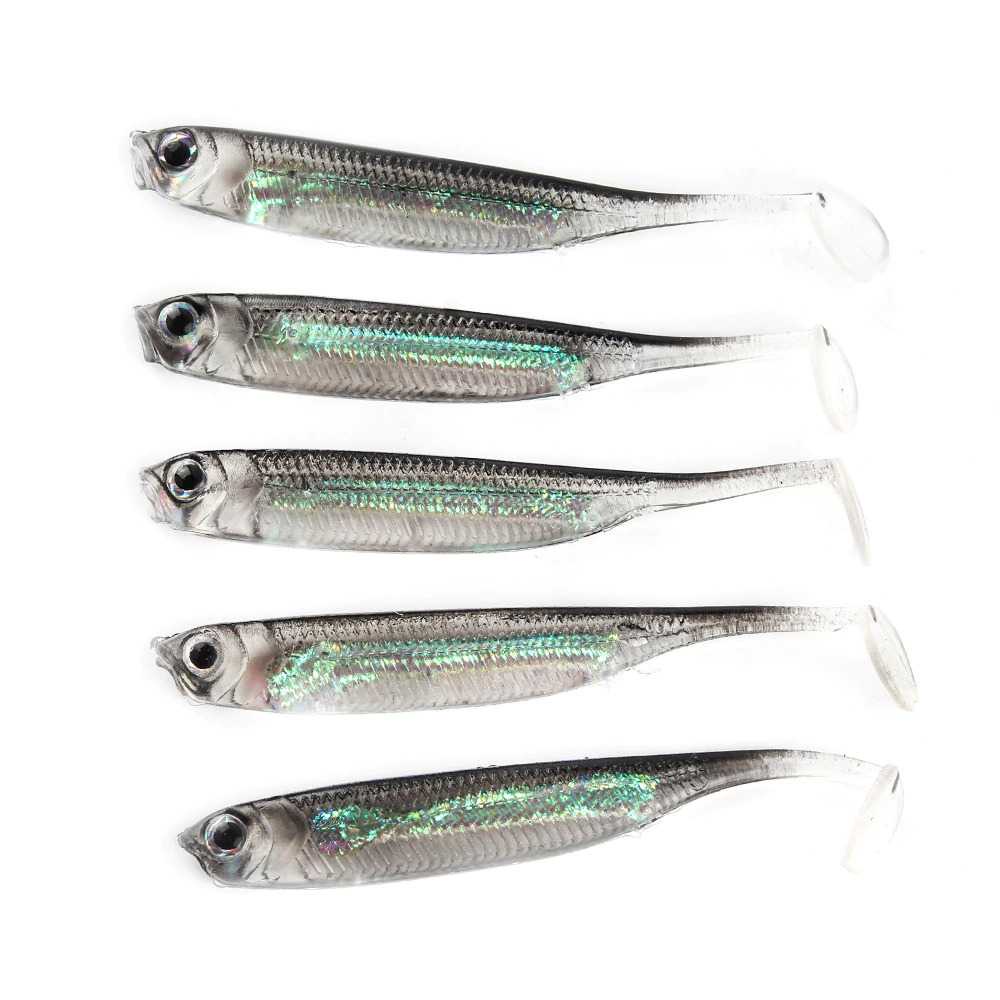 GIJ - Atriptime Umpan Pancing Ikan Rainbow Soft Lure Bait 7CM 5PCS