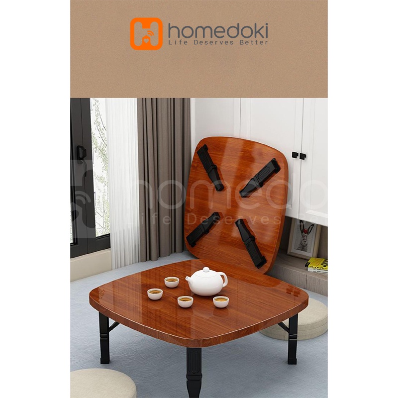 Homedoki Meja Lesehan Lipat/Meja Lesehan/Meja Lipat/Meja Lesehan Aesthetic/Meja Makan Lipat/Meja