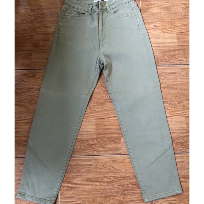 Jeans Stradivarius Mom Slim Green