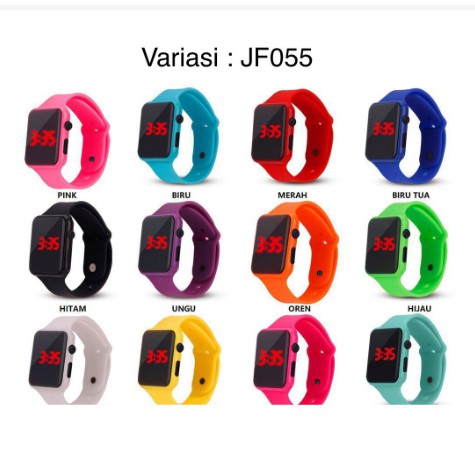 JAM TANGAN WANITA UNISEX RUBBER DIGITAL LED WATCH TERMURAH