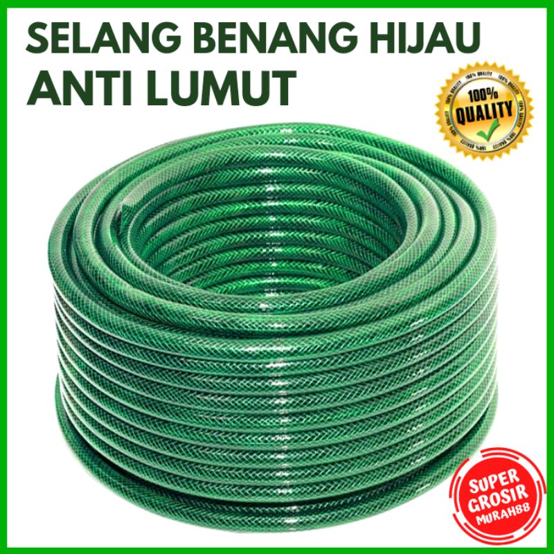 Selang Air Serat Benang Hijau Garden 3/4“ Inch 100 m meter Air Taman