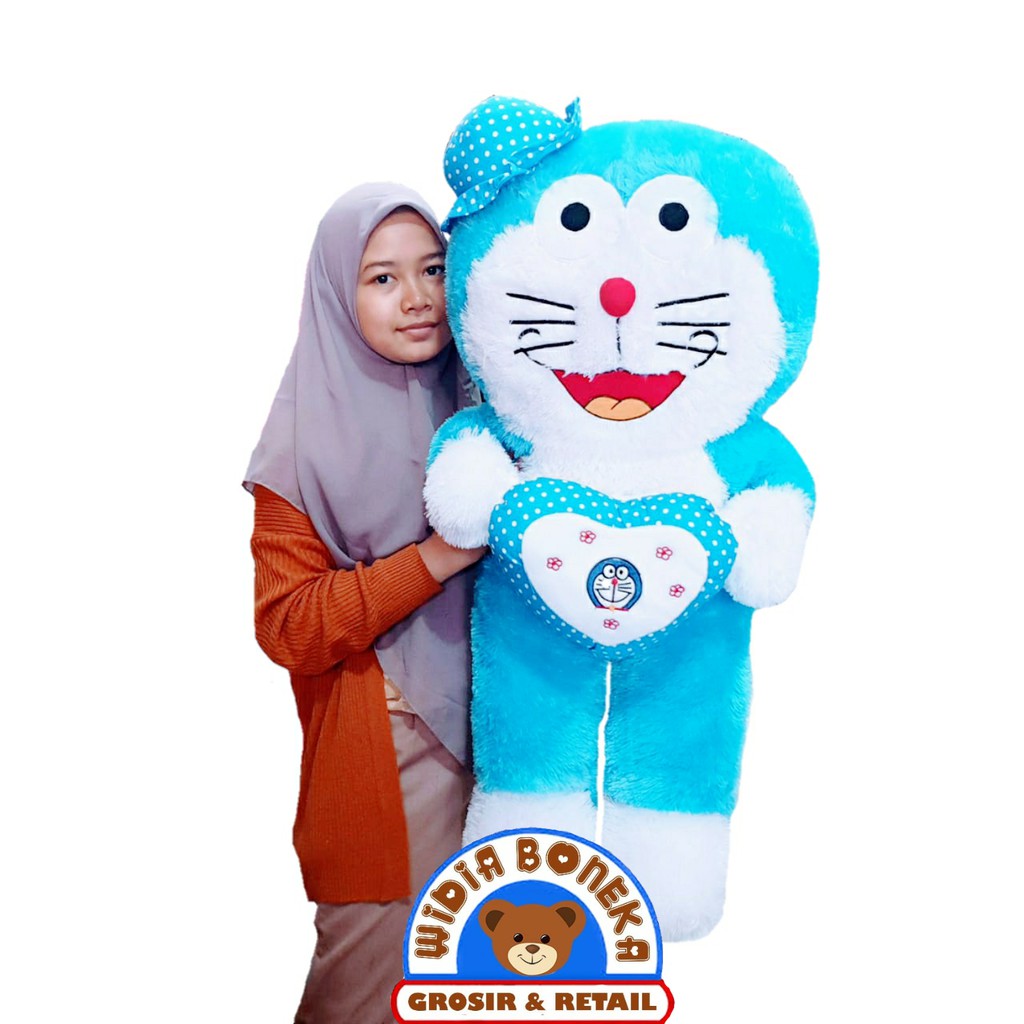 Boneka Doraemon Jumbo Topi Love Berdiri 1 meter