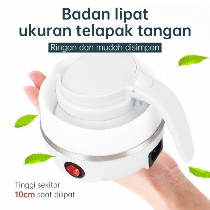 TEKO LISTRIK X2 / TEKO LISTRIK X2000 / Teko Listrik Mini Bahan Silikon Bisa di Lipat / Kettle Electr