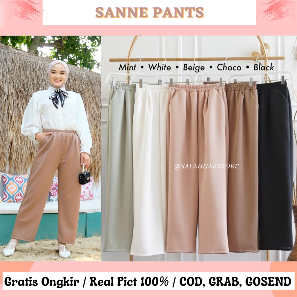 SANNE PANTS / CELANA KERJA / CELANA PANJANG / JUMBO SIZE