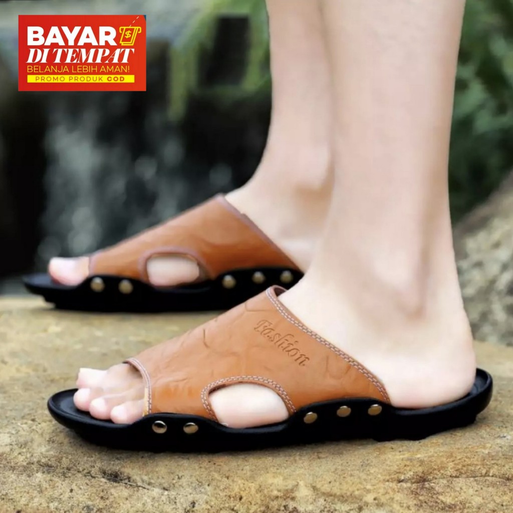 LUTTON - Sandal slop pria terbaik 2022 - SANDAL SLOP PRIA - SANDAL SLOP FASHION