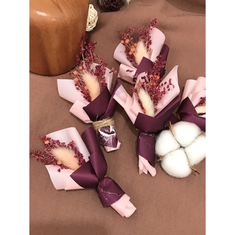 Mini Bouquet / Buket Bunga Kering Dried Flower / Bunga Rustic / Souvenir Hampers