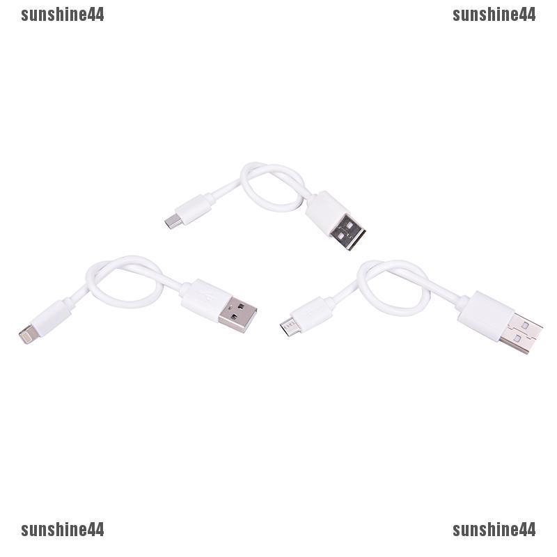 Sun44 Kabel Charger Lightning Mini Pendek 22cm 8Pin USB Untuk iPhone 5s 5c 6 6s SE 7